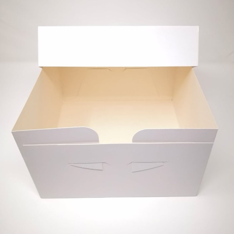 Set 25 scatole bianche per torta 20x20x15 cm