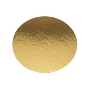Vassoio portatorta sottotorta tondo oro diametro 20cm